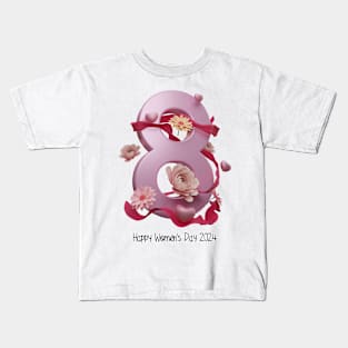 Happy Women's Day 2024 Kids T-Shirt